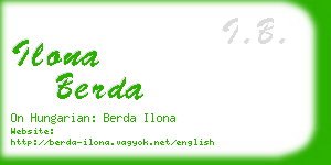 ilona berda business card